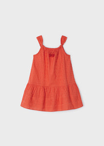 Mayoral Kid Girl Orange Embroidered Dress