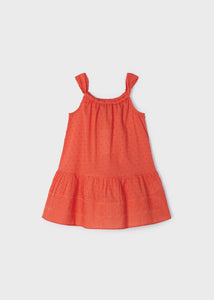 Mayoral Kid Girl Orange Embroidered Dress