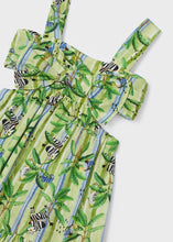 Afbeelding in Gallery-weergave laden, Mayoral Kid Girl Green Animal Printed Bow Dress
