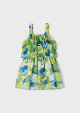 Afbeelding in Gallery-weergave laden, Mayoral Kid Girl Green Printed Ruffle Chiffon Dress
