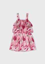 Afbeelding in Gallery-weergave laden, Mayoral Kid Girl Pink Printed Ruffle Chiffon Dress
