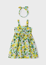 Afbeelding in Gallery-weergave laden, Mayoral Kid Girl Aquamarine Floral Printed Bow Dress with Headband
