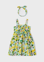 Load image into Gallery viewer, Mayoral Kid Girl Aquamarine Floral Printed Bow Dress with Headband
