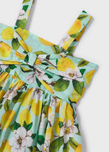 Afbeelding in Gallery-weergave laden, Mayoral Kid Girl Aquamarine Floral Printed Bow Dress with Headband
