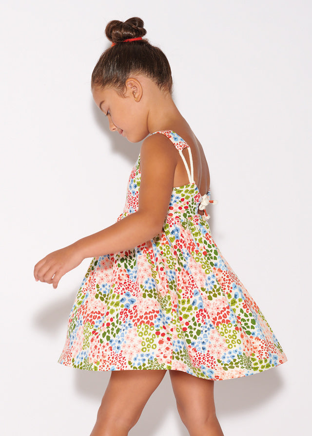 Mayoral Kid Girl Multi Floral Printed Dress