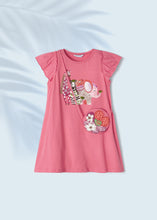 Cargar imagen en el visor de la galería, Mayoral Kid Girl Pink Animal Printed Dress with Bag
