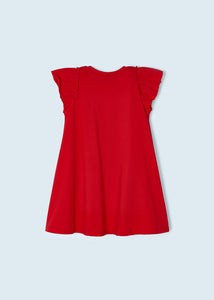 Mayoral Kid Girl Red Animal Printed Dress with Bag