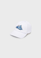 Mayoral Toddler Boy White Waves Sailboat Cap