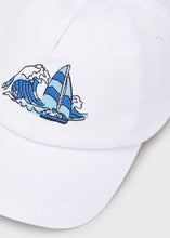 Cargar imagen en el visor de la galería, Mayoral Toddler Boy White Waves Sailboat Cap
