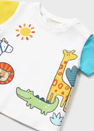 Mayoral Baby Boy White Safari Tee