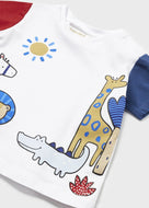 Mayoral Baby Boy White - Red Safari Tee