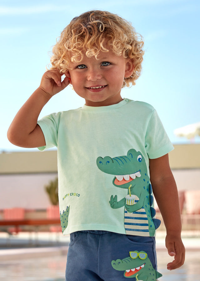 Mayoral Toddler Boy Green Gator Tee