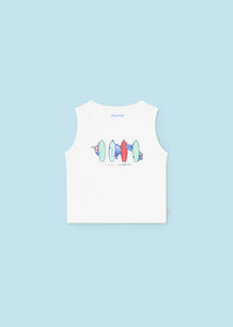 Mayoral Baby Boy White Summer Tank Tee