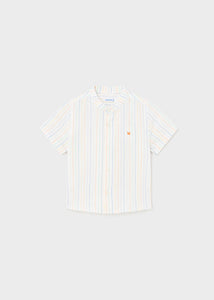 Mayoral Baby Boy White Striped Shirt