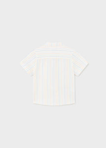 Mayoral Baby Boy White Striped Shirt