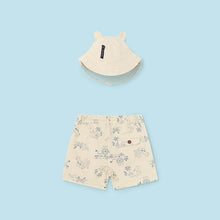 Cargar imagen en el visor de la galería, Mayoral Kid Boy 2pc Bear Swim Short and Bucket hat Set
