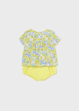 Load image into Gallery viewer, Mayoral 2pc Baby Girl Yellow Dandelion Printed Top and Yellow Shorts Set
