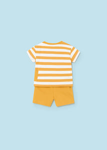 Mayoral Baby Boy 2pc Yellow Chick Tee and Printed Shorts Set