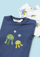 Mayoral Baby Boy 2pc Navy Tee and Printed Shorts Set