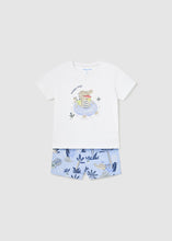 Cargar imagen en el visor de la galería, Mayoral Baby Boy Blue Gator Print Tee &amp; Swim Shorts Set
