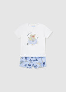 Mayoral Baby Boy Blue Gator Print Tee & Swim Shorts Set