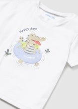 Cargar imagen en el visor de la galería, Mayoral Baby Boy Blue Gator Print Tee &amp; Swim Shorts Set
