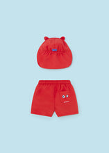 Load image into Gallery viewer, Mayoral Baby Boy 2pc Red Swim Shorts and Cap Set
