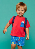 Mayoral Kid Boy 2pc Monster Tee and Swim Shorts Set