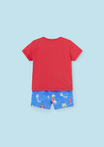 Mayoral Kid Boy 2pc Monster Tee and Swim Short Set