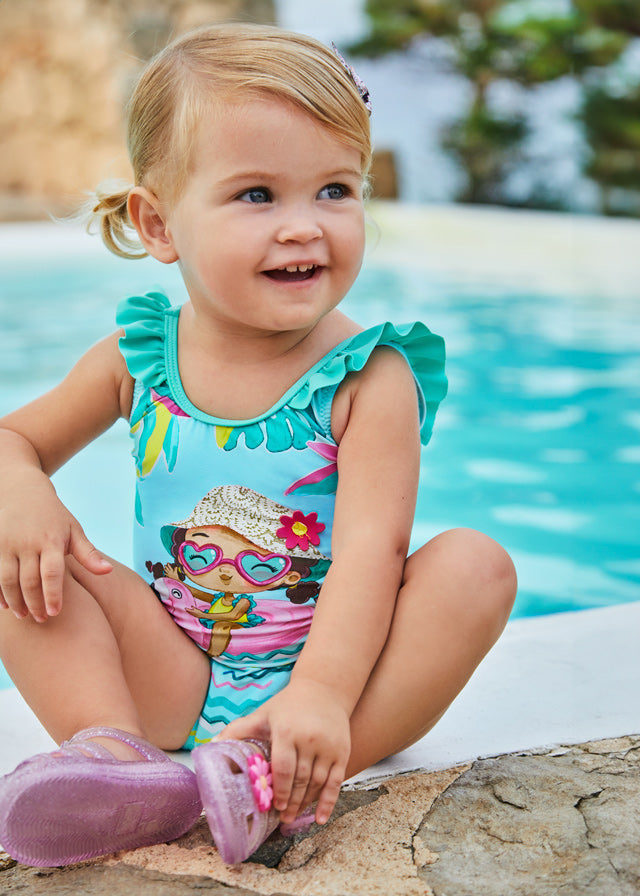 Mayoral Baby Girl Turquoise Swimsuit