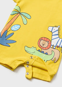 Mayoral Baby Boy Yellow Safari Romper