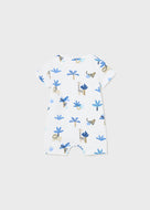 Mayoral Baby Boy White Safari Printed Romper