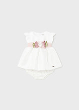 Cargar imagen en el visor de la galería, Mayoral Baby Girl White Satin Dress
