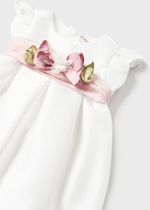 Mayoral Baby Girl White Satin Dress