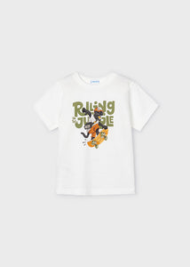 Mayoral Toddler Boy White in the Jungle Tee