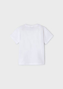 Mayoral Toddler Boy White Smile Bag Tee