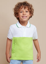 Cargar imagen en el visor de la galería, Mayoral Kid Boy Green and White Polo
