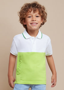 Mayoral Kid Boy Green and White Polo