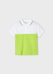 Mayoral Kid Boy Green and White Polo