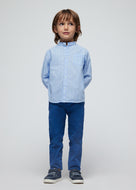 Mayoral Kid Boy Light Blue Striped Long sleeve Shirt