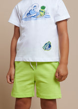 Carregar imagem no visualizador da galeria, Mayoral 2pc Boy White Pineapple Tee and Green Shorts Set
