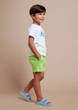 Carregar imagem no visualizador da galeria, Mayoral 2pc Boy White Pineapple Tee and Green Shorts Set
