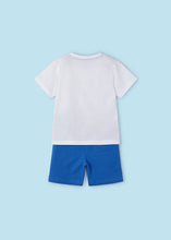 Load image into Gallery viewer, Mayoral 2pc Boy White Pineapple Tee and Blue Shorts Set
