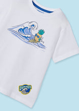 Load image into Gallery viewer, Mayoral 2pc Boy White Pineapple Tee and Blue Shorts Set
