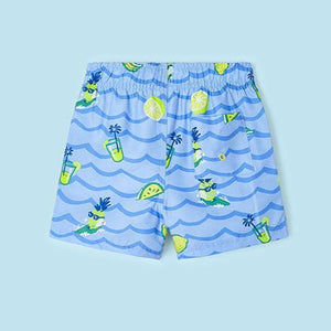 Mayoral Kid Boy Blue Pineapple Print Swim Shorts