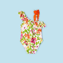 Load image into Gallery viewer, Mayoral Toddler Girl Orange Flower Swimsuit
