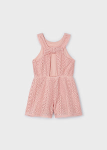 Mayoral Kid Girl Blush Guipure Romper