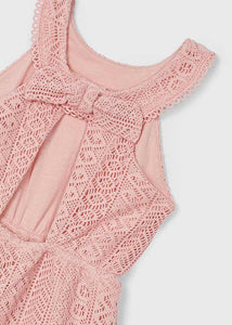 Mayoral Kid Girl Blush Guipure Romper