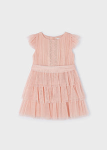 Mayoral Kid Girl Rose Pleated Tulle Dress