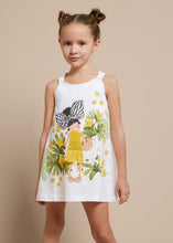 Load image into Gallery viewer, Mayoral Kid Girl White with Yellow Embroidery Dress
